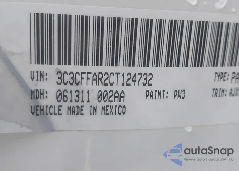 2012 Fiat 500 Pop from USA, damaged, VIN 3C3CFFAR2CT124732